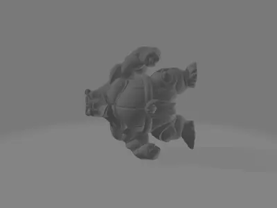 Sumo Bear Strong AND Playful Wrestling Sculpture 3D model