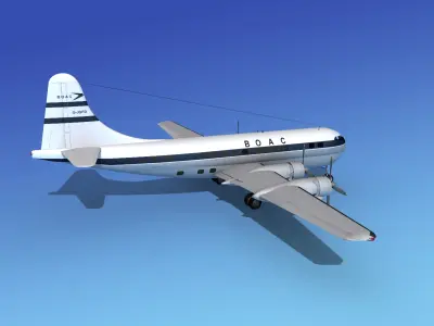 Boeing 377 BOAC 2 3D model