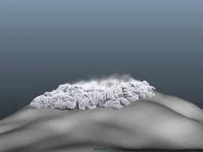 Maya Fluids Effects Assets Bundle Low-poly 3D model