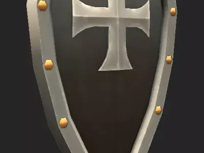 Medieval Knight Shield Low-poly 3D model