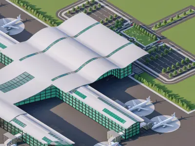 New Mansoura international airport 3D model