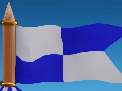 Medieval Pavilion Tent Low-poly 3D model