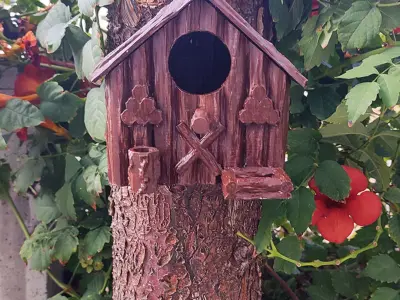 WOOD BIRD HOUSE 3D print model
