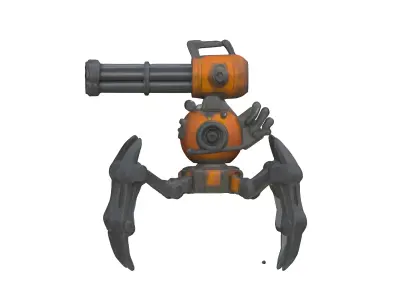 Sci-Fi Turret Robot 3D model