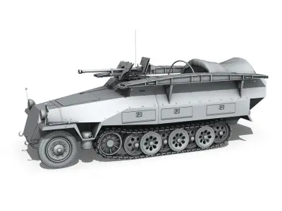 SDKFZ 251 7 Ausf D - Assault Engineer Vehicle 3D model