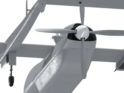 UAV Heron TP Israel Aerospace Industries drone 3D model