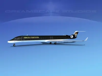Bombardier CRJ1000 Tiger Express 3D model