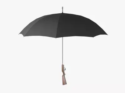Umbrella Gun Free low-poly 3D model