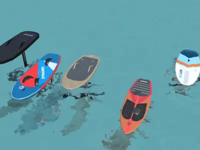 Foil Jet Surf Boards 3D model
