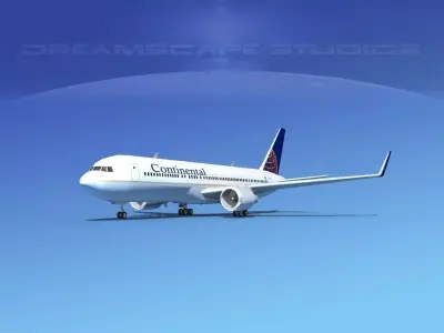 Boeing 767-300 Continental 3D model