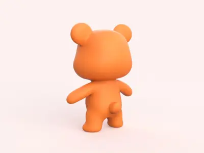 Little animal baby - Bear cute - Character001 Low-poly 3D model