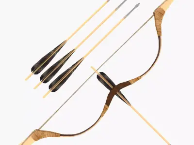 Composite Bow Low-poly 3D model