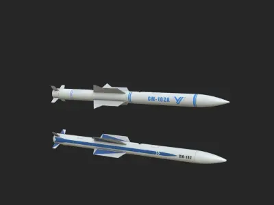 CM-102 CM-102A Anti-Radiation Missile CM102 CM102A Low-poly 3D model