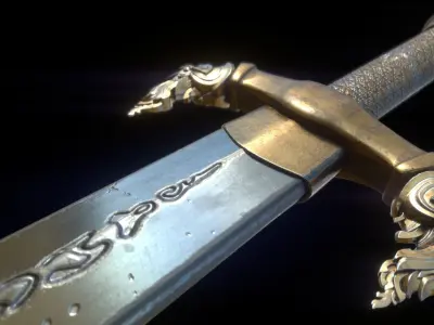 Khmer Ancient Sword Low-poly 3D model