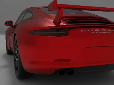 Luxury car Porshe 911 Carrera 4s based on a real car Free 3D model
