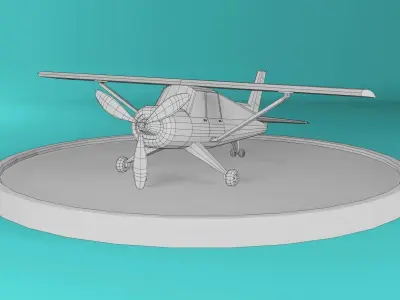 Airplane Low Poly Low-poly 3D model