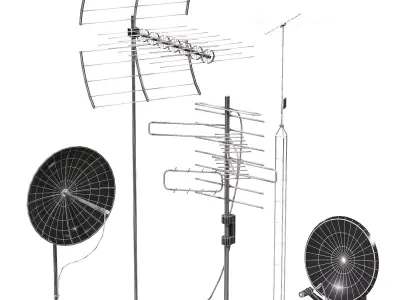 Radio Antenna 3D model