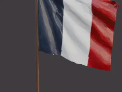 1914 french solider Low-poly 3D model