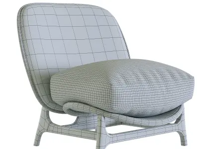 1292 outdoor armchair Low-poly 3D model