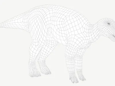 Protohadros dinosaur Low-poly 3D model
