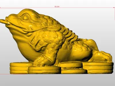 Feng shui money toad Free 3D print model