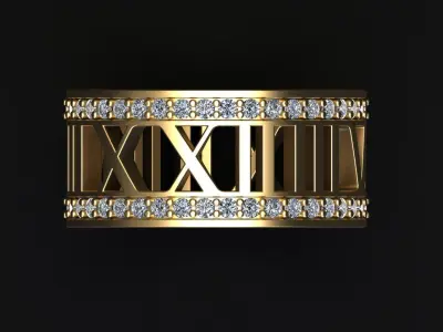 Rome Number Ring 3D print model