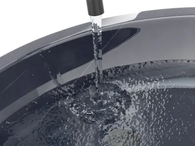 Anna black marble sink 3D model