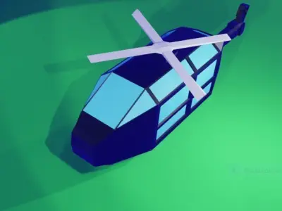 Helicopter heli pad Free low-poly 3D model