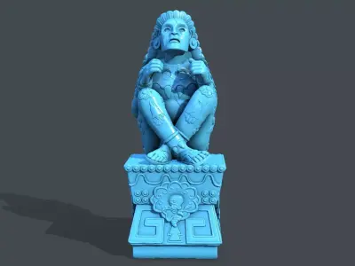 Statue Aztec Xochipilli 3D print model