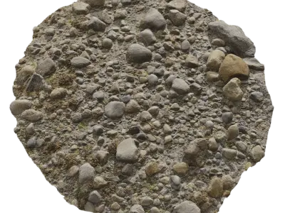  Pile of Small, Smooth Beach Rock Model 