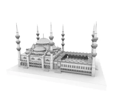 Mosque in istanbul 3D model