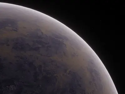 Planet Space Ready to game Low-poly 3D model 11