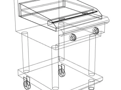 Flat Plate Griddle 3D model