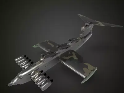 Ekranoplan Unisoviet 3D model