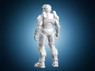 Master Chief Spartan 3D Print Model Video Game Figurine 3D print model