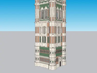 gothic minar tower 3D model