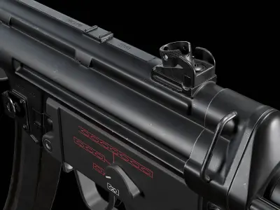 MP5 - Customizable Low-poly 3D model