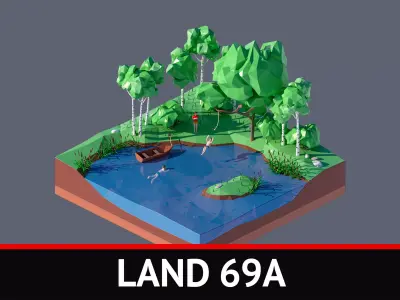 land 69A Low-poly 3D model