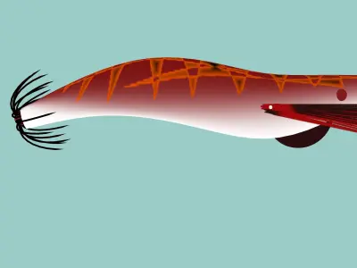 the killer of squid jig Low-poly 3D model