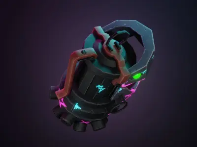 Arcane Jinx BOMB Grenade game-ready Low-poly 3D model