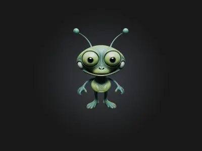Cartoon Alien 3D model purchase