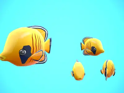 FISH 01 CARTOON STYLIZED Low-poly 3D model