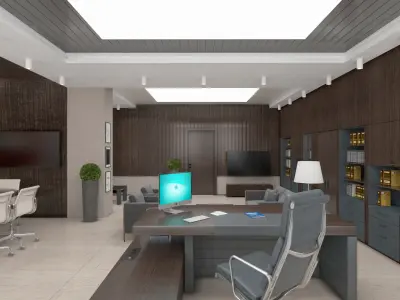 Office Interior 02 3D model