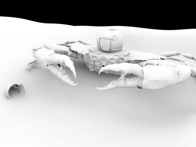 Crab house  Low-poly 3D model