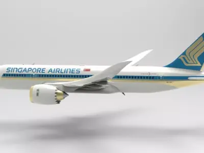 Airplane blue sky Low-poly 3D model