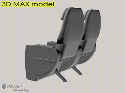 airplane seat of business class 3D model