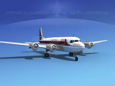 Douglas DC-6 Capital Airlines 3D model