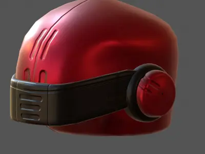 Gas mask helmet 3d model scifi Low-poly  3D model 10