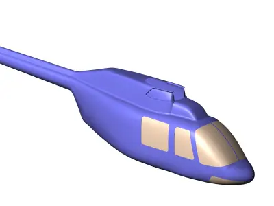Jet Ranger fuselage for TREX 470 3D print model