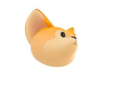 Prop166 Fennec Head 3D model